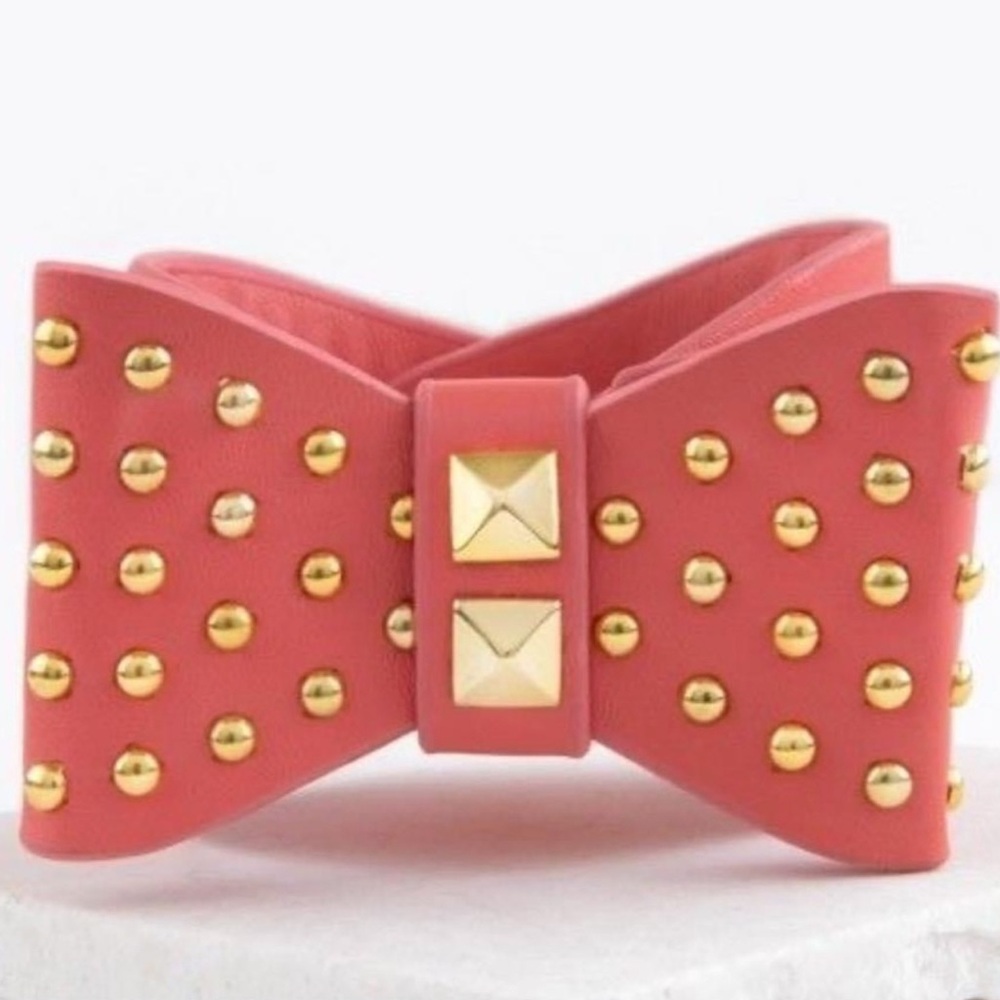 NIB PLUNDER CORAL SANDCASTLE CUFF BOW BRACELET RETIRED - Picture 8 of 8